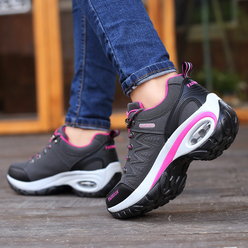 Damen Plateau Sneaker mit Luftkissen – Herbst Winter Komfortschuhe