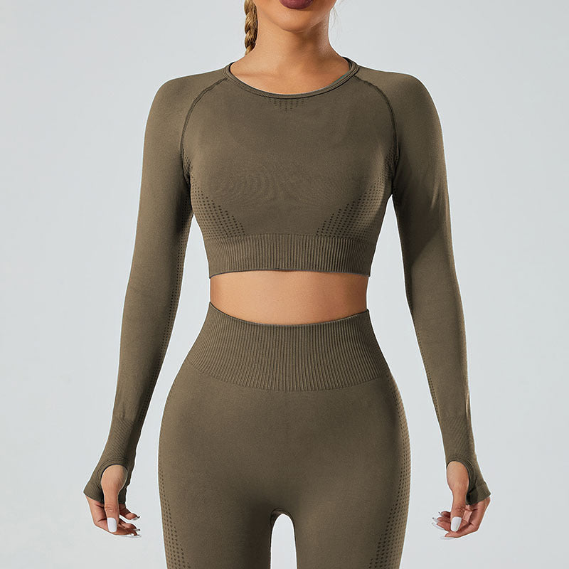 Women's Sports Set – Yoga Top & Leggings, Breathable & Flexible