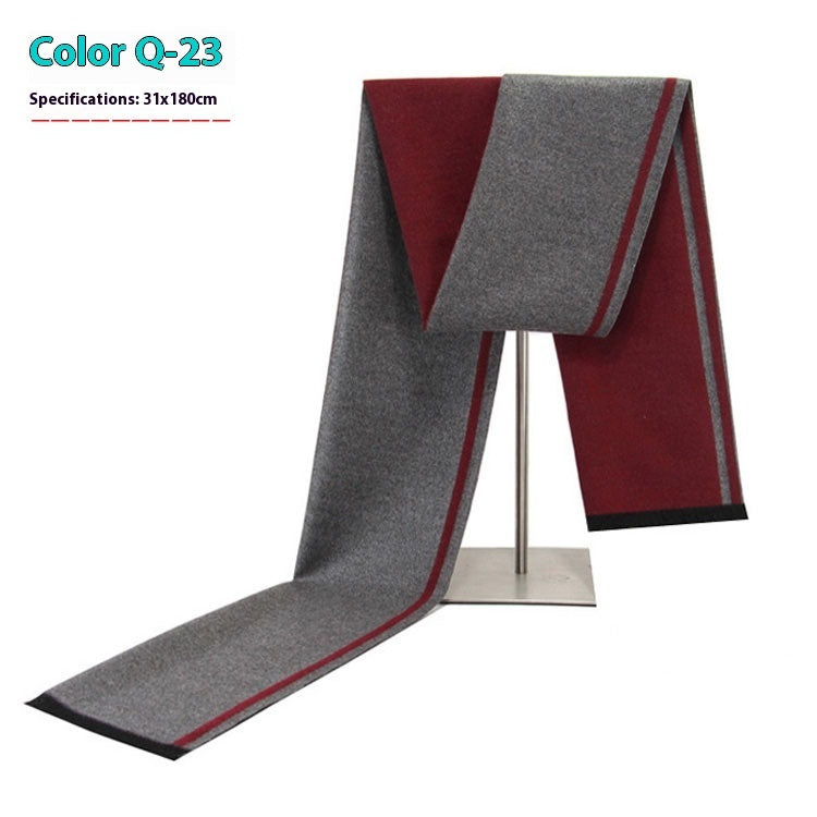 Men's Business Scarf striped soft warm elegant winter
