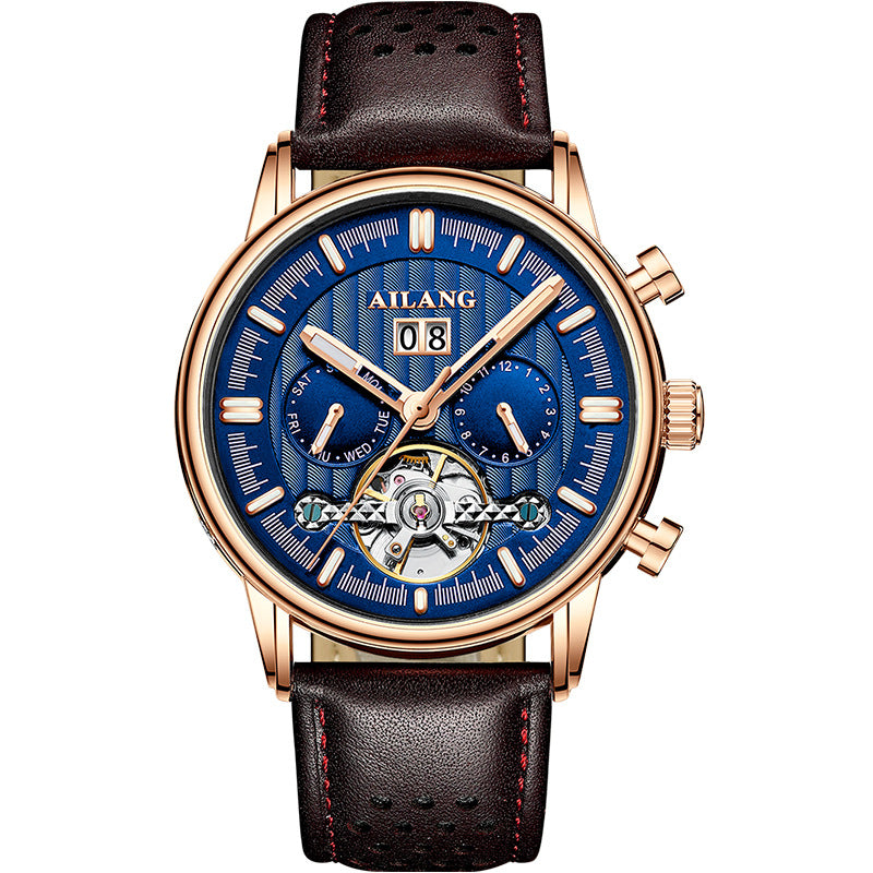 Men's Tourbillon Automatic Watch | Luxury Multifunction Mechanical