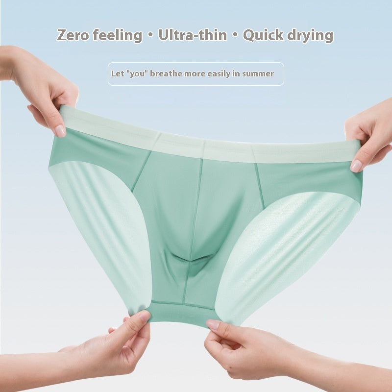 Men's Ice Silk Seamless Briefs | Ultra-Thin Breathable Comfort