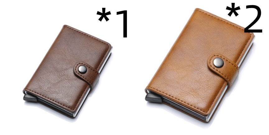 RFID Men's Wallet | Aluminum | Anti-theft Leather Wallet