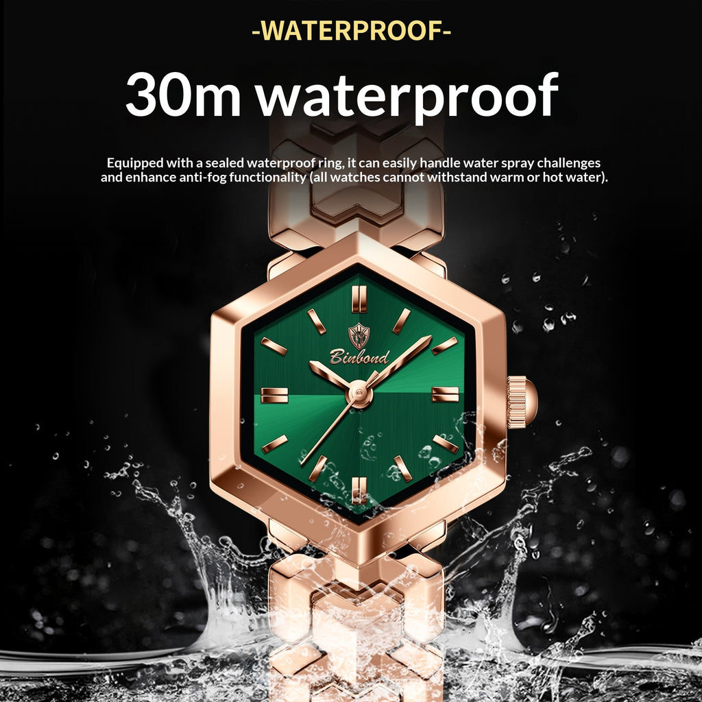 Ladies' Quartz Watch Octagonal Waterproof – Simple Elegant Watch
