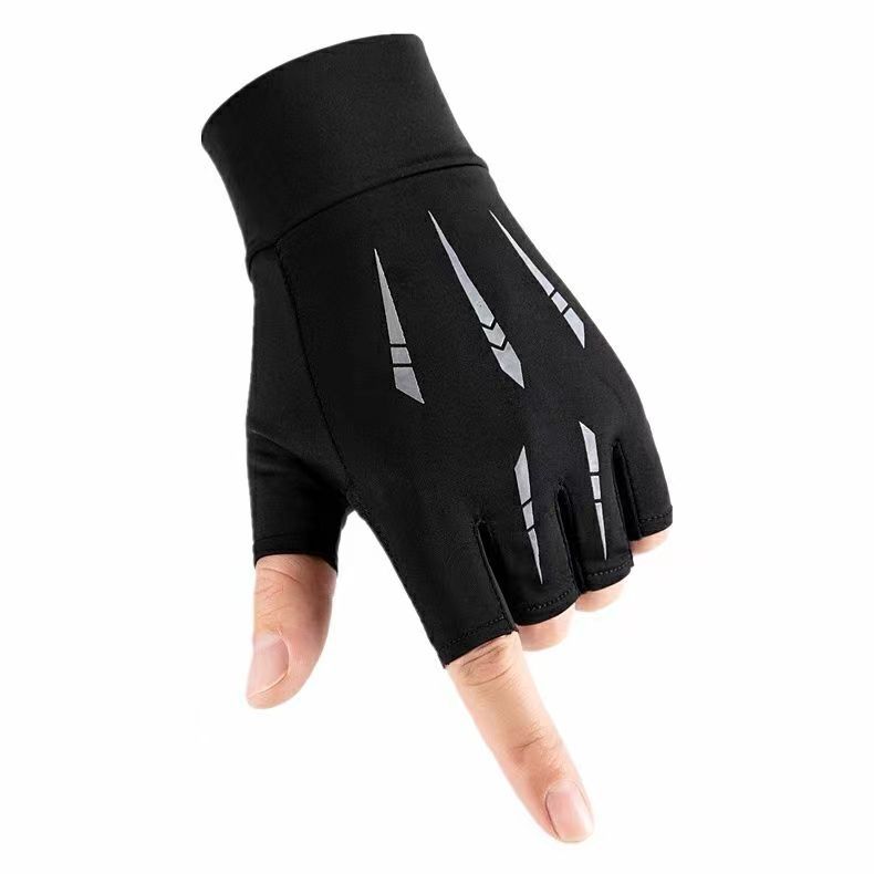 Half-Finger Gloves Summer Ice Silk Non-slip Breathable