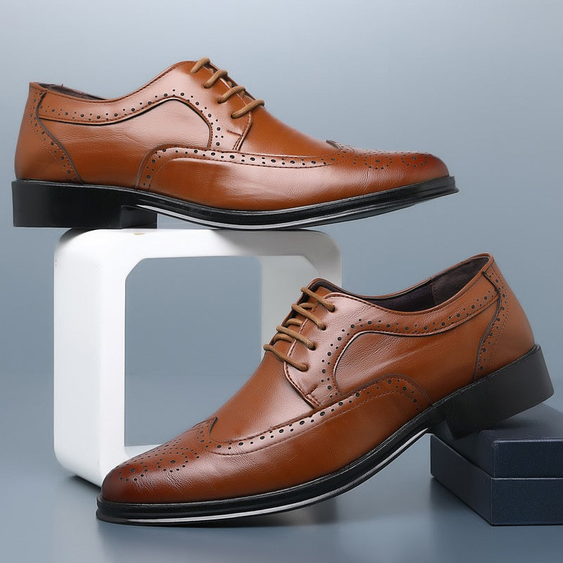 Men's Leather Shoes | Textured Casual Elegant Modern