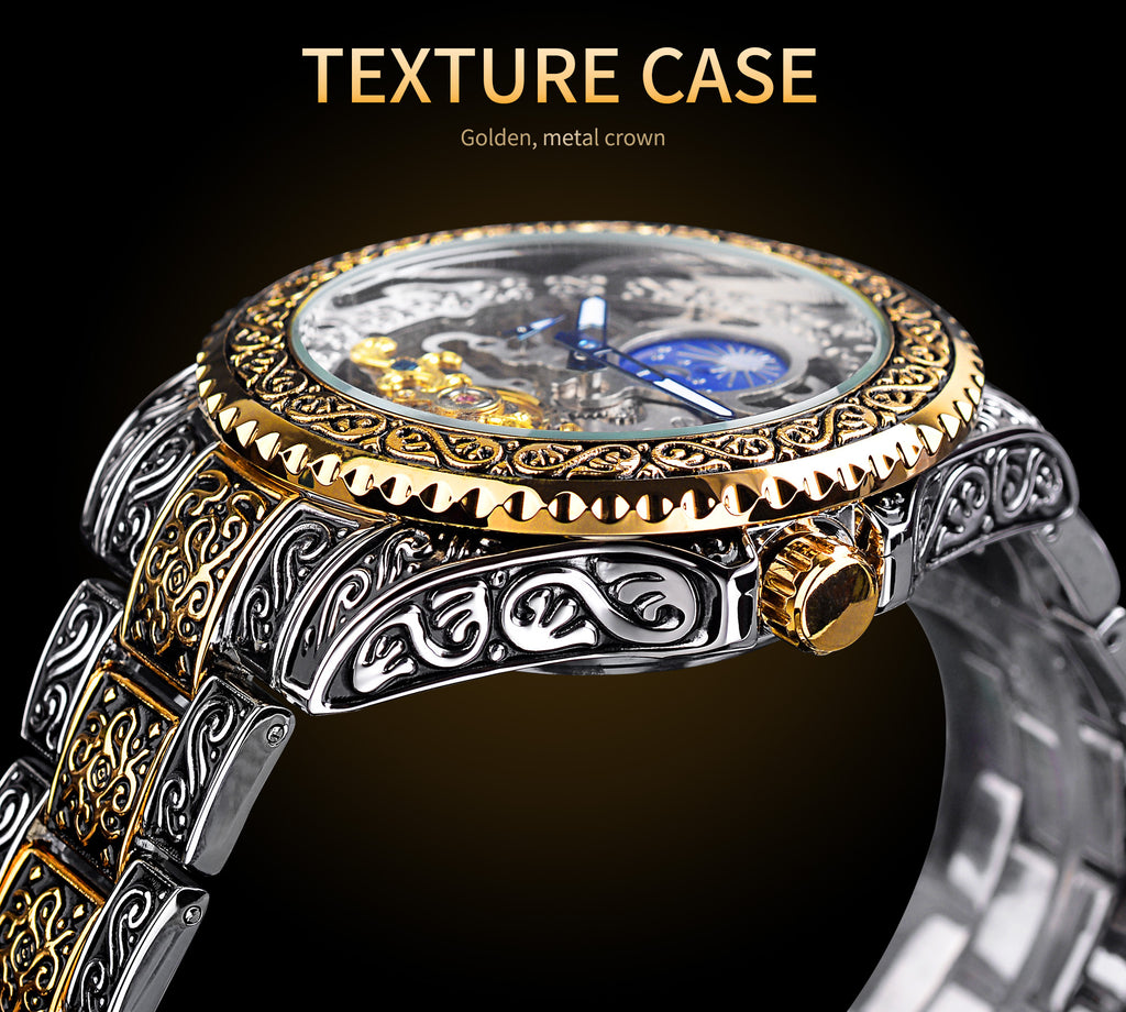 Forsining Tourbillon Watch Men | Luxury Skeleton Automatic
