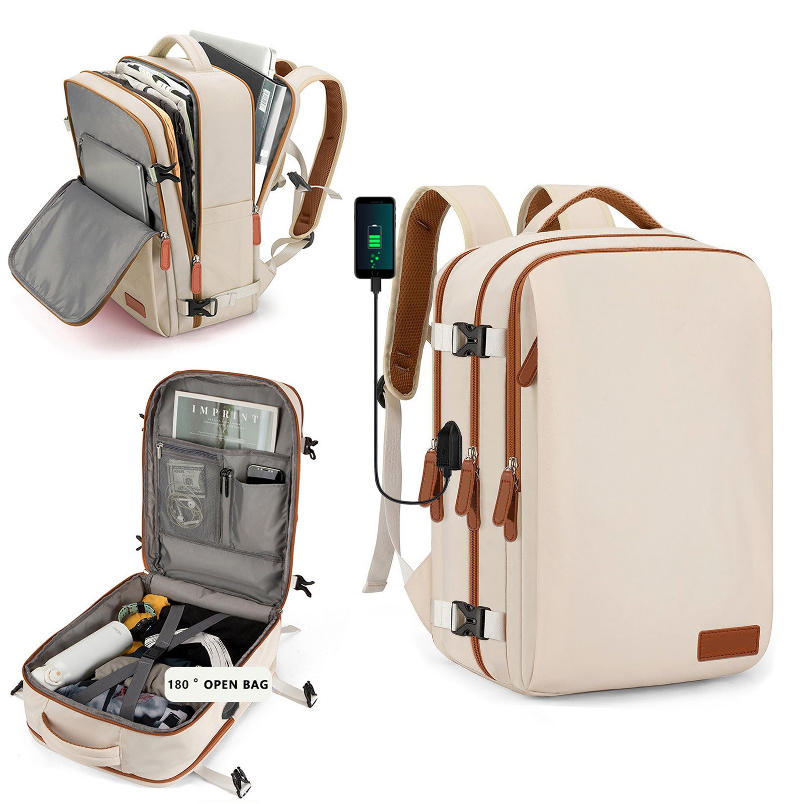 Men's Oxford Backpack | Lightweight Waterproof Casual Backpack