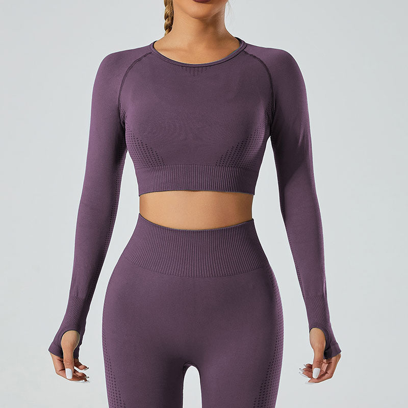 Women's Sports Set – Yoga Top & Leggings, Breathable & Flexible