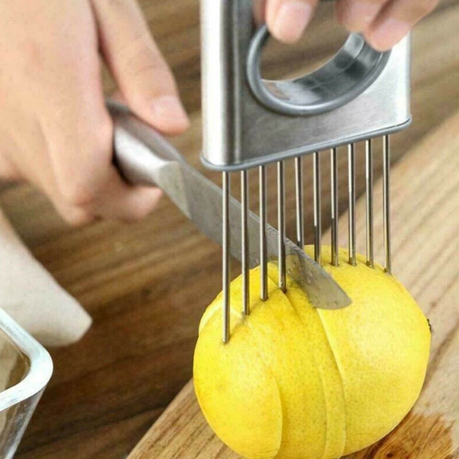 Onion Holder Stainless Steel | Vegetable Slicer Tomato Slicer Kitchen