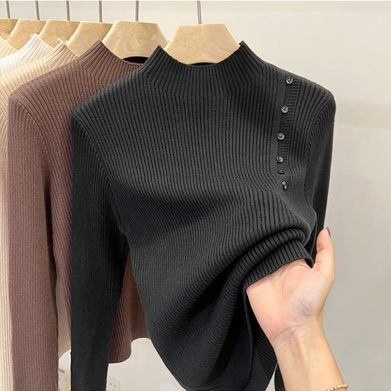 Damen Herbst Winter Top | Eleganter Chic Stricklook