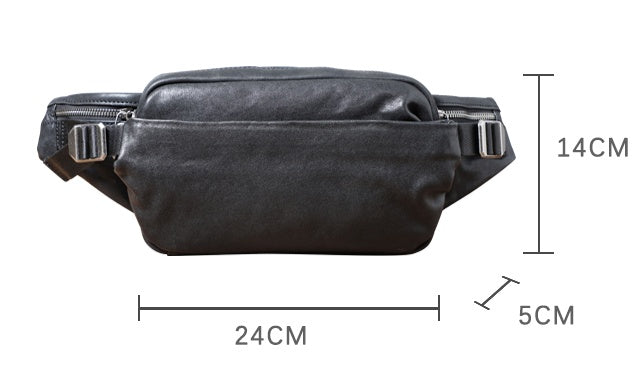 Men's Leather Sling Bag | Crossbody Chest Bag Cowhide
