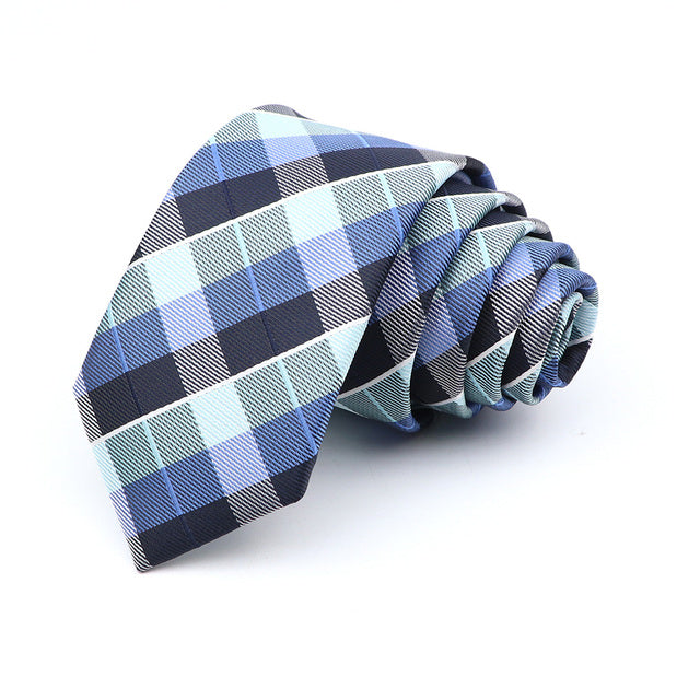Slim Krawatte 6cm kariert modern Herren Polyester elegant