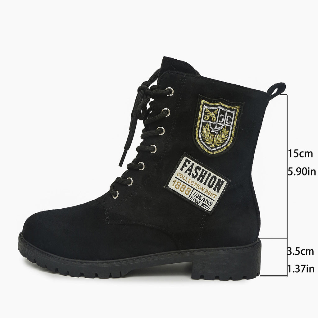 Women's Winter Boots Lacing Block Heel | warm sturdy Shoes