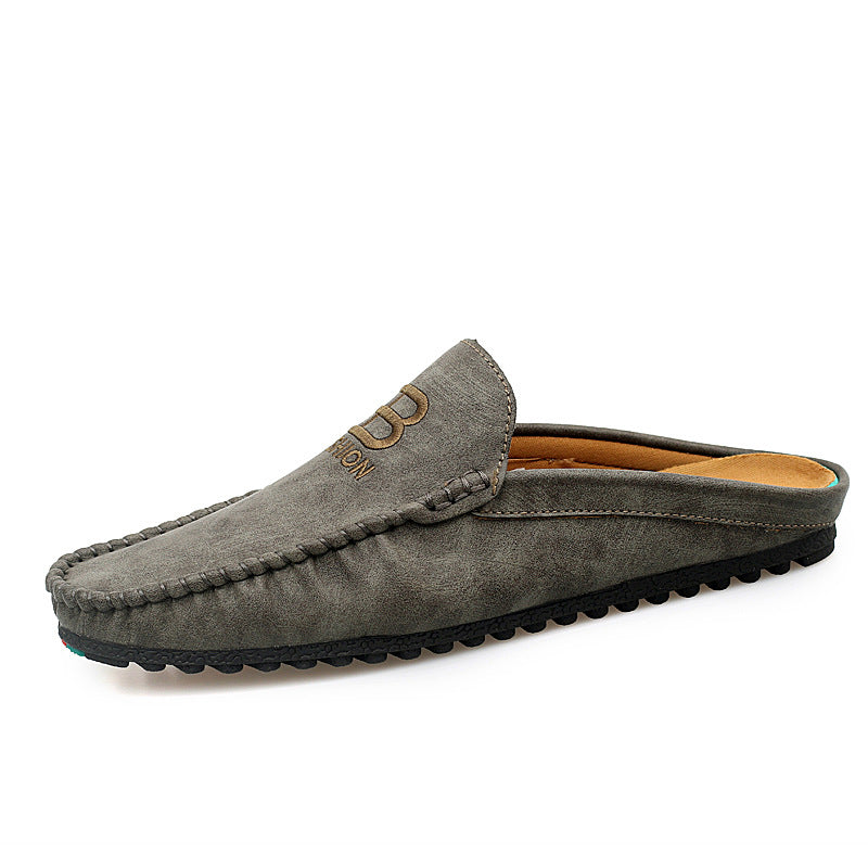 Men's Leather Mules | Slip-On Casual Slipper Modern