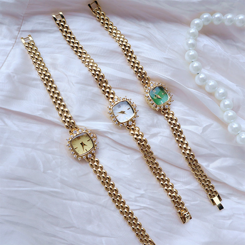 Ladies' Vintage Watch with Fine Chain Bracelet – Elegant Niche Watch