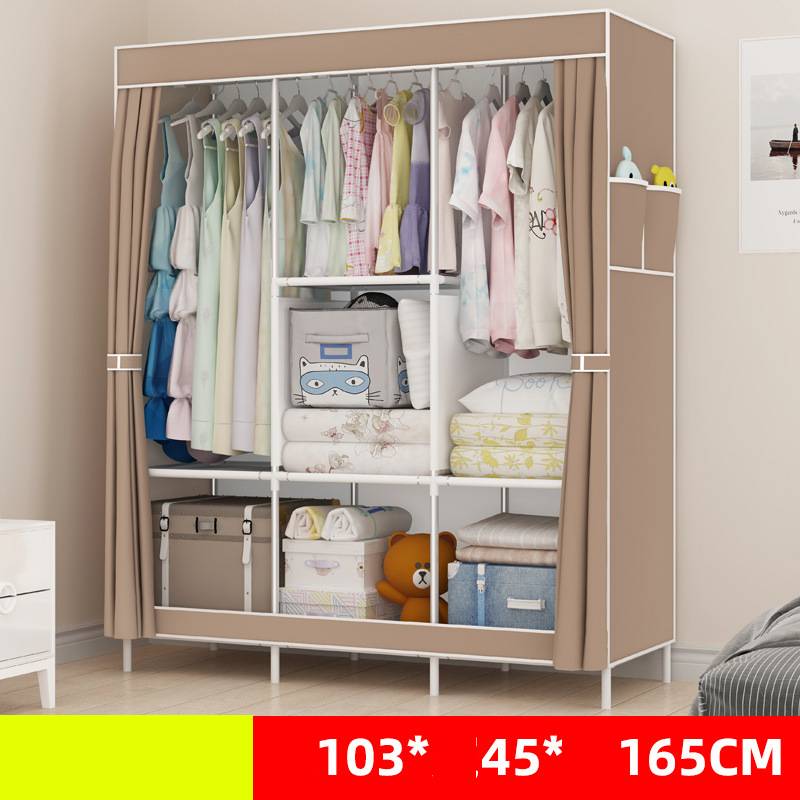 Fabric Wardrobe Dustproof | Foldable Single Room Organizer
