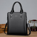 Men's Genuine Leather Business Laptop Bag XL – Double Zipper Premium