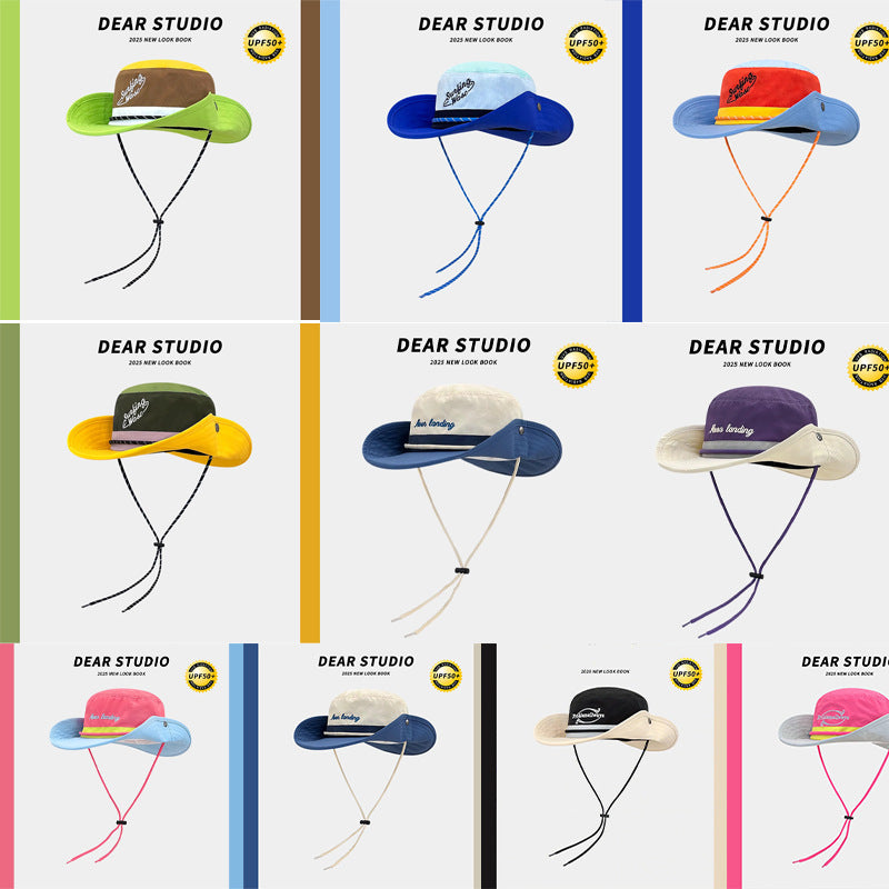 Women's Color Block Fisherman Hat – Stylish Sun Protection Bucket Hat