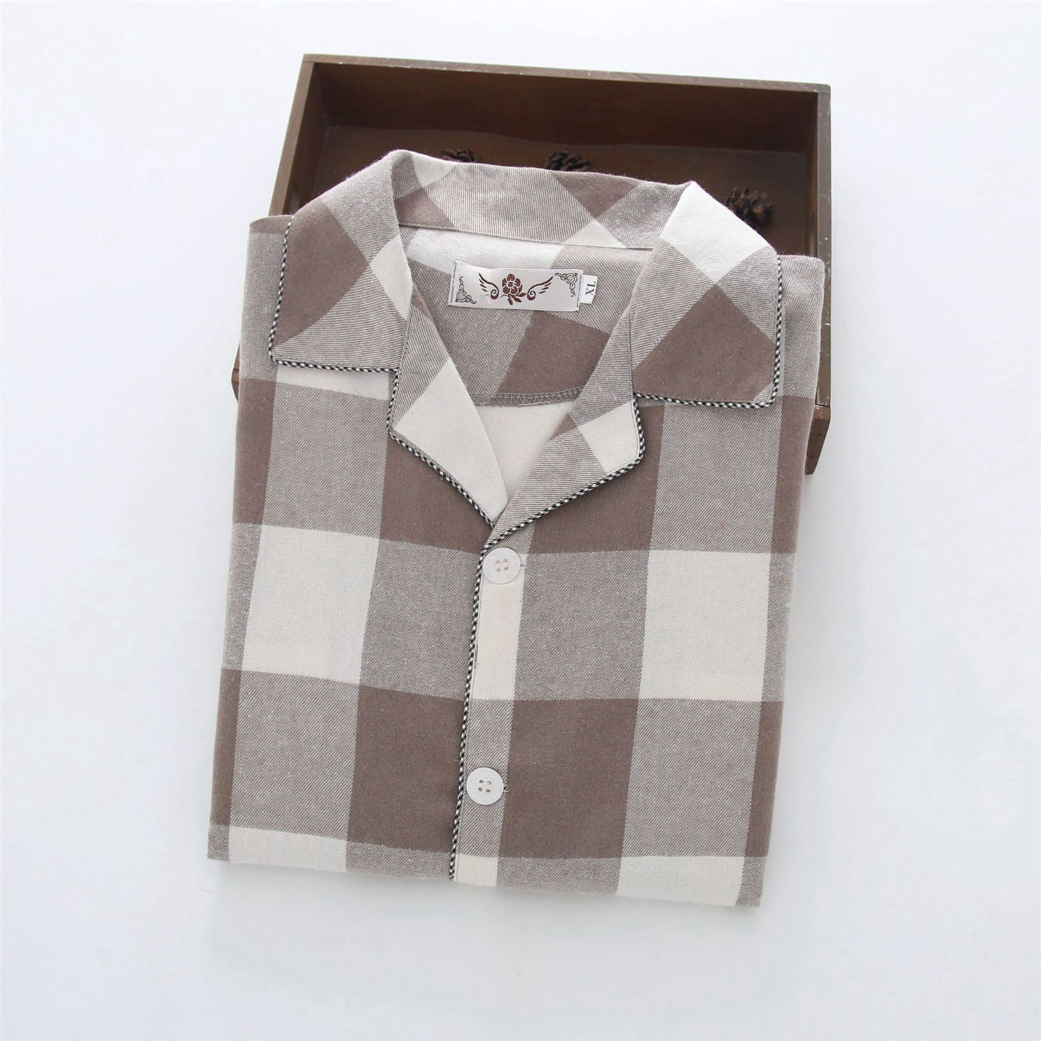 Herren Flanell Pyjama Warm | Winter Nachtwäsche Set