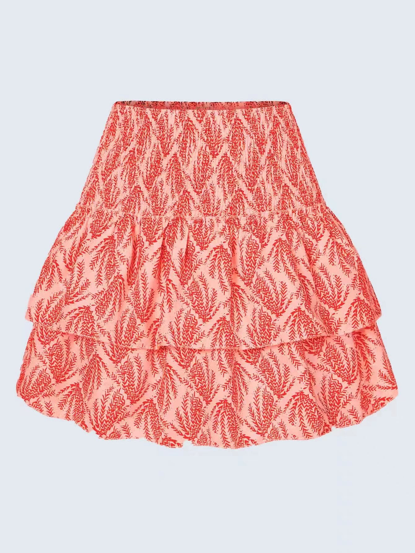 Damen Volantrock Casual | Eleganter Lotusblatt Rock