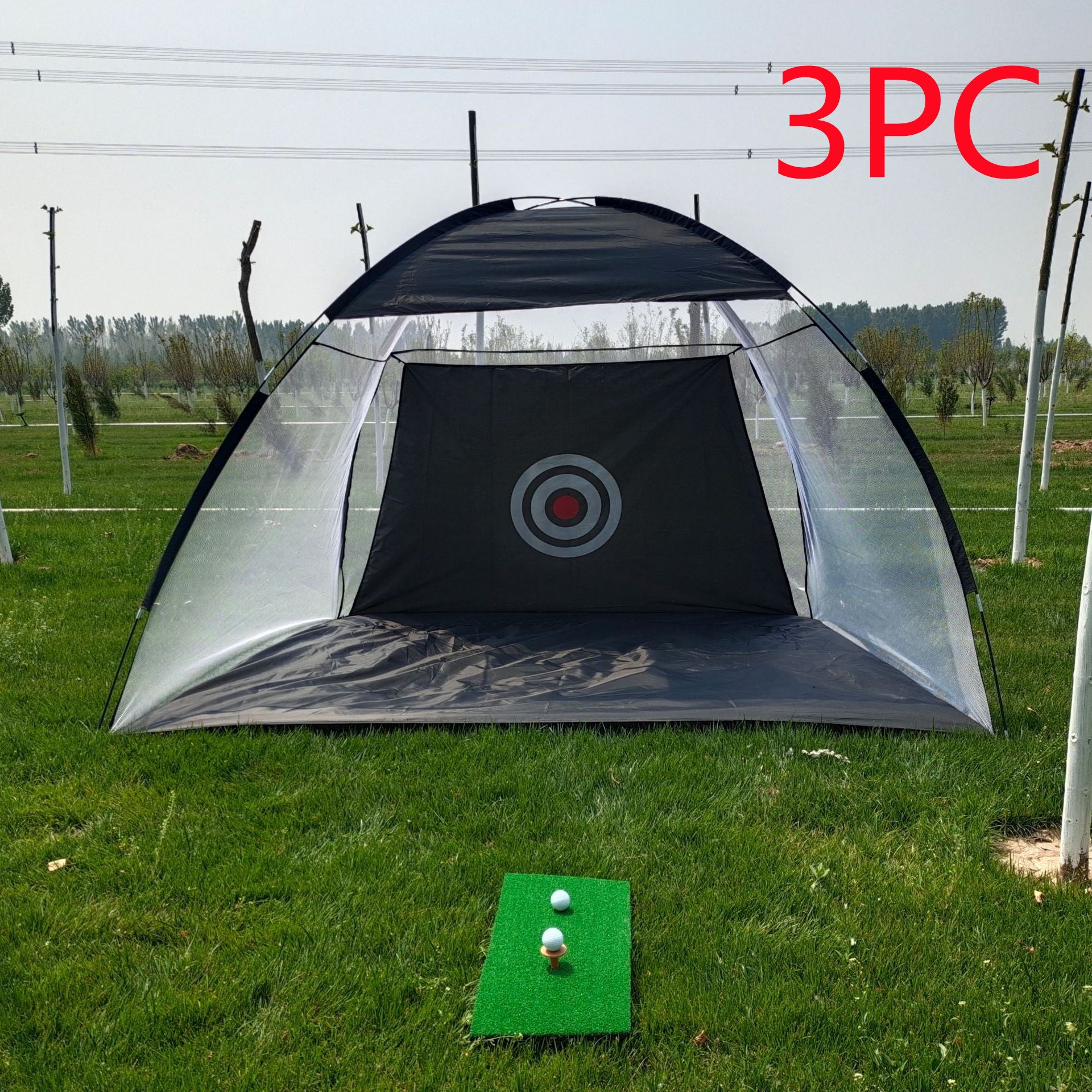 Golf Practice Net Tent with Hitting Cage | Outdoor Training Golf Net Garden