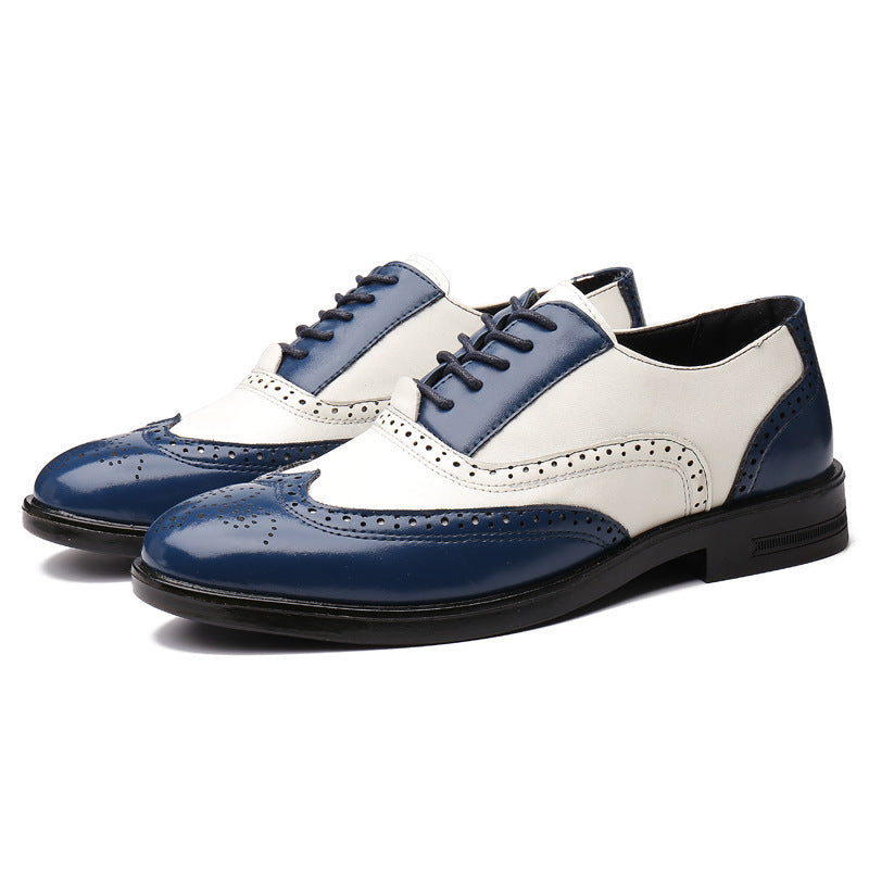 Men's Leather Business Shoes Embossed | Elegant Casual Style