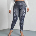 Women's Plus Size Jeggings Denim Look – Comfort Leggings Casual