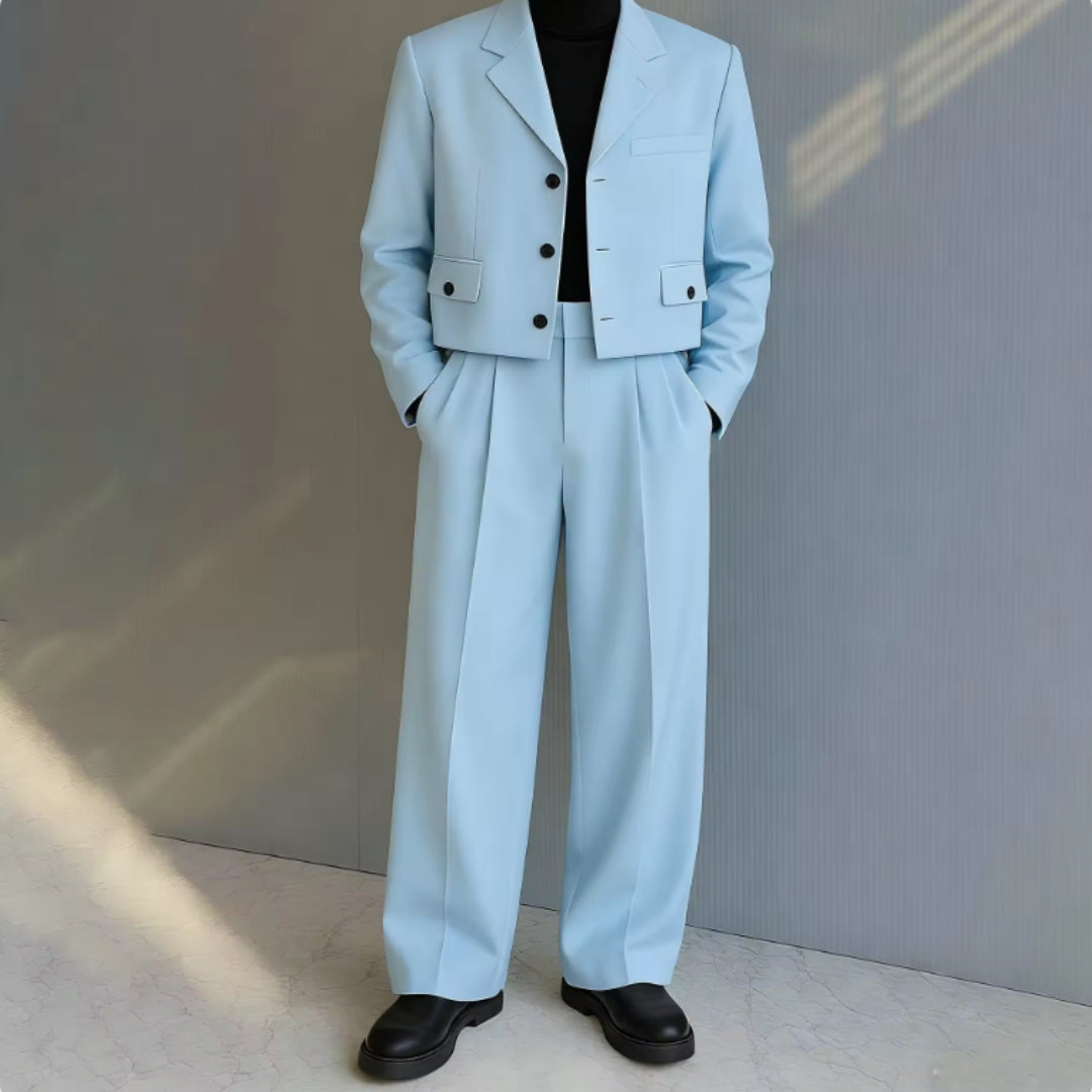 Men's Luxury Two-Piece Suit – Elegant Modern Jacket and Trousers