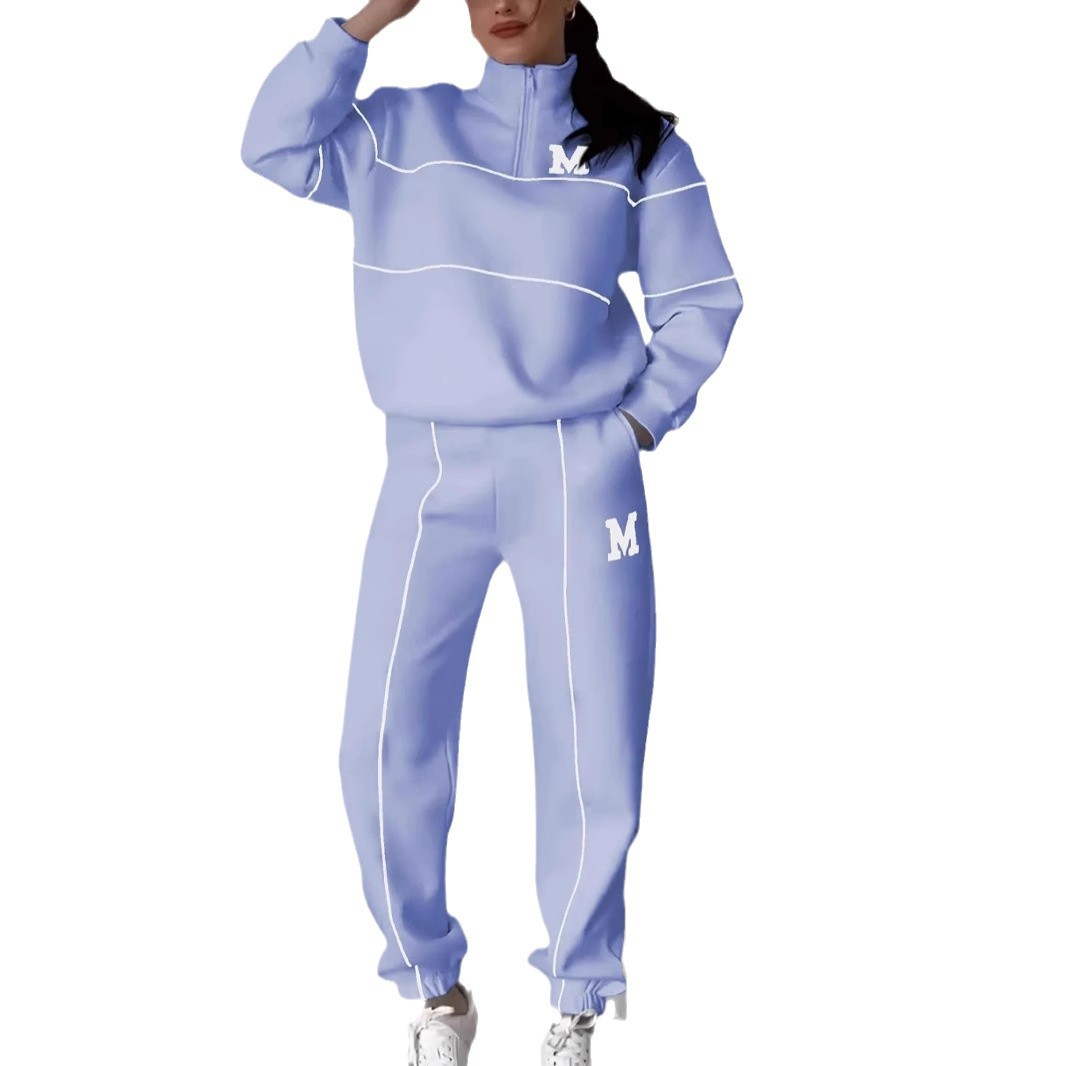 Women's 2-Piece Jogging Suit – Oversize Sweatshirt & Pants with Pockets