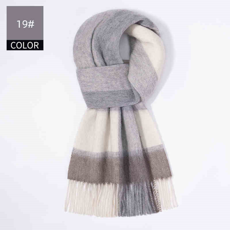 Men's Cashmere Scarf Winter Soft Warm Elegant Luxury