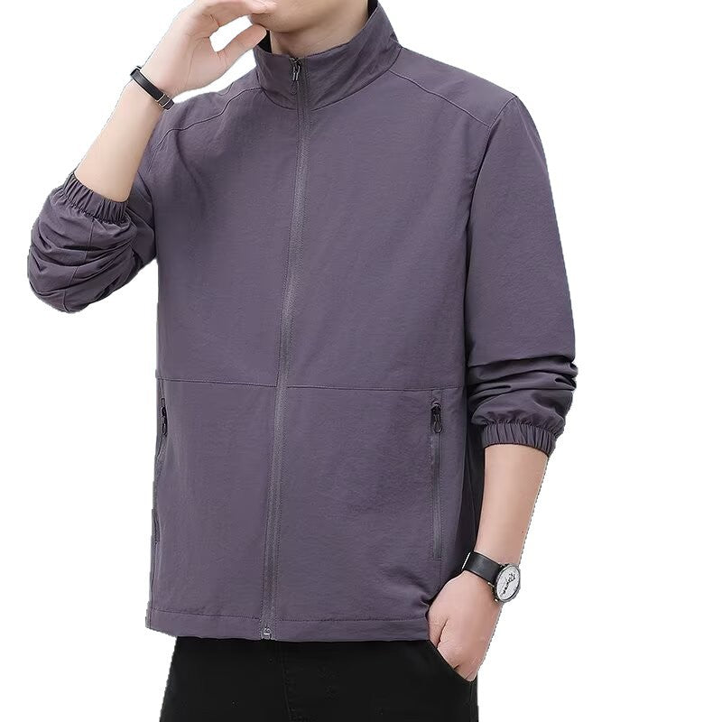 Men's Stand-Up Collar Jacket Loose Fit – Versatile Casual Jacket