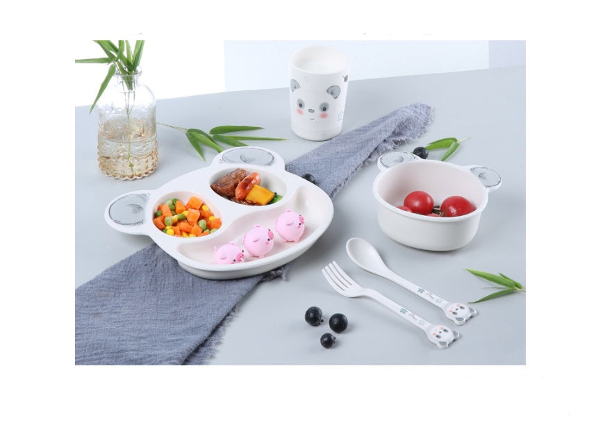 Kids Plate Bamboo Set | Sustainable Baby Dinnerware BPA Free