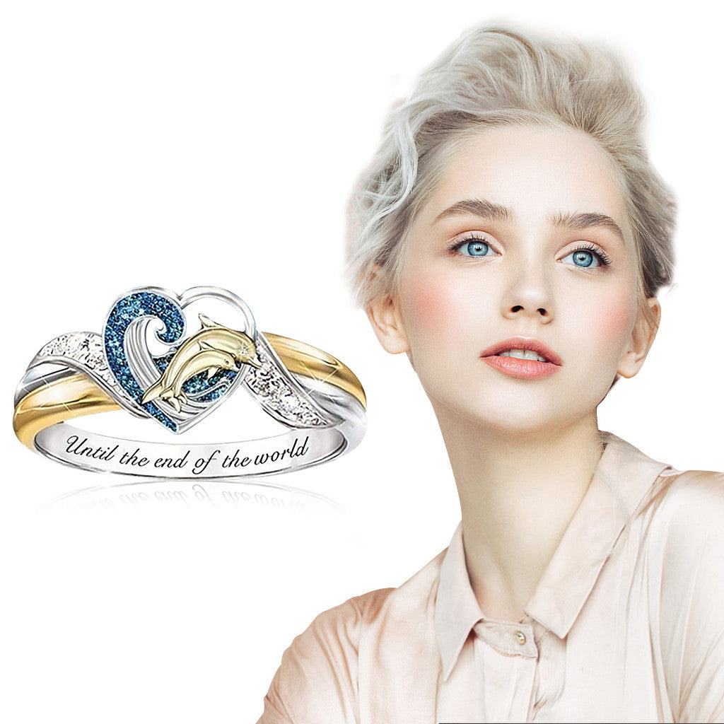 Delfin Saphir Verlobungsring – Eleganter Ozean Inspirierter Damenring