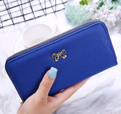 Women's Long Wallet | Phone Bag with Metal Bow