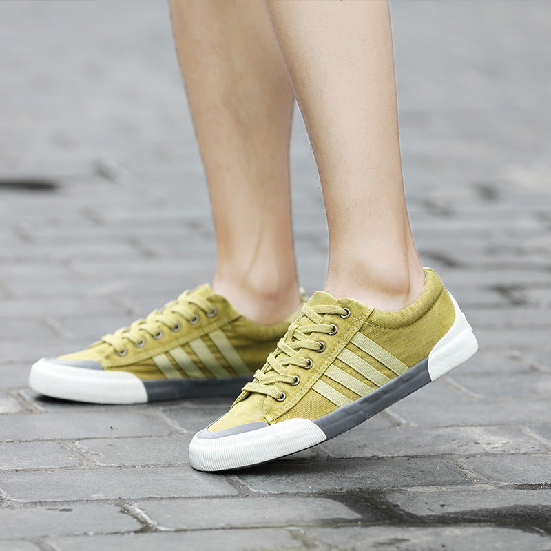 Men's Vintage Canvas Sneakers | Classic Comfortable Casual Shoes