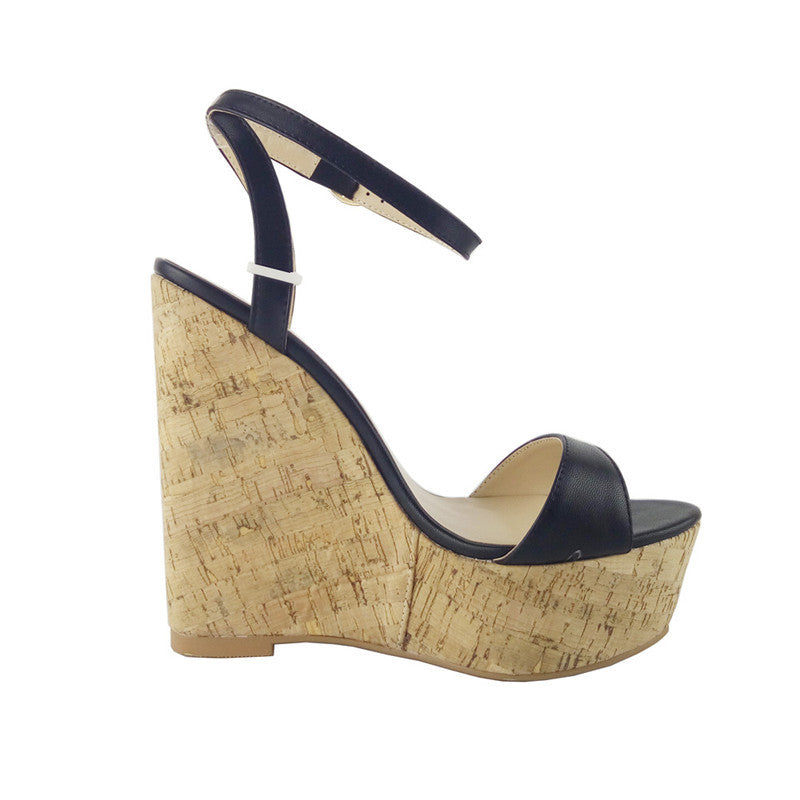 Women's Platform Sandals | Wood-Look Wedge Sandals Summer