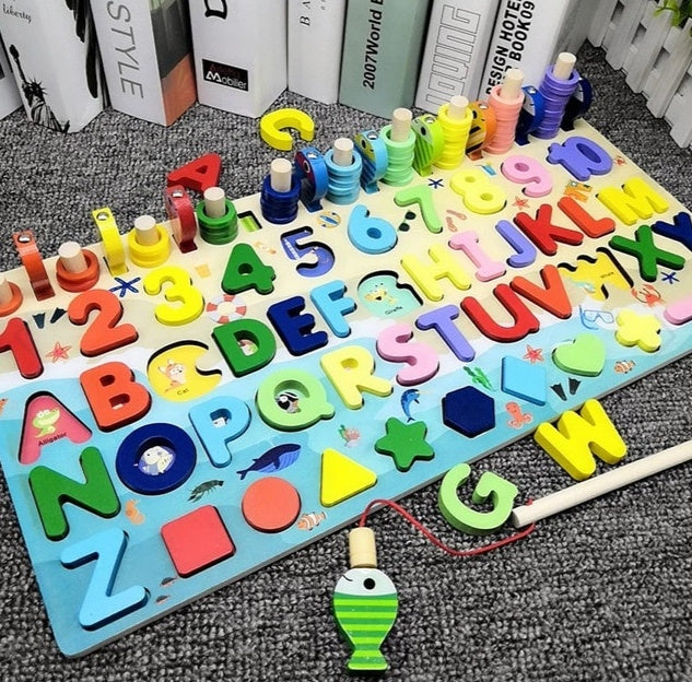 Alphabet Number Puzzle Kids | 3D Learning Toy Colorful