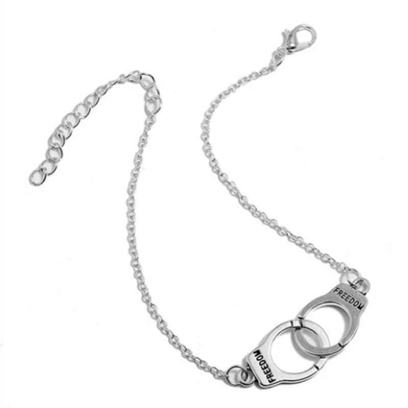 Trendy Handcuff Ankle Bracelet – Stylish Beach Anklet in a Modern Design