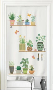 Door curtain fabric | lightly modern privacy screen room divider