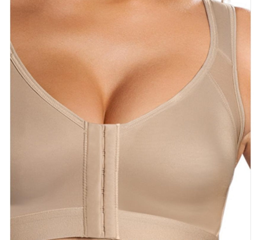 Plus Size Sports Bra without Underwire | Front Closure Comfort Bra