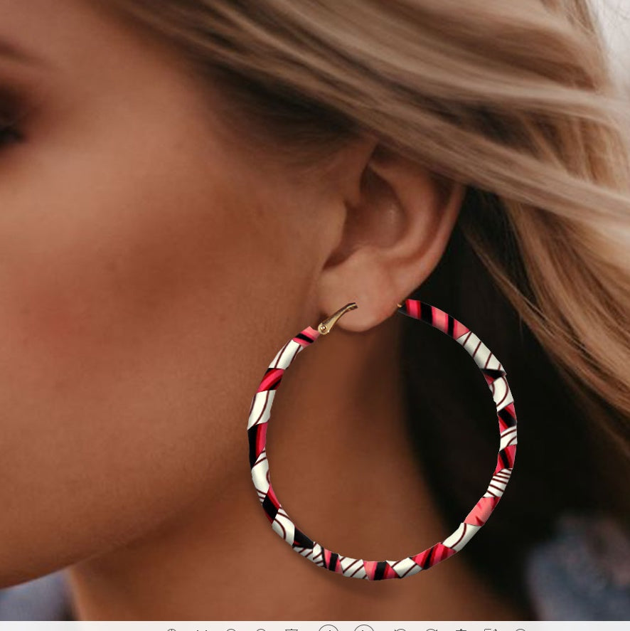 Ethno Print Ohrringe – Stilvolle Boho Statement Ohrhänger für Damen