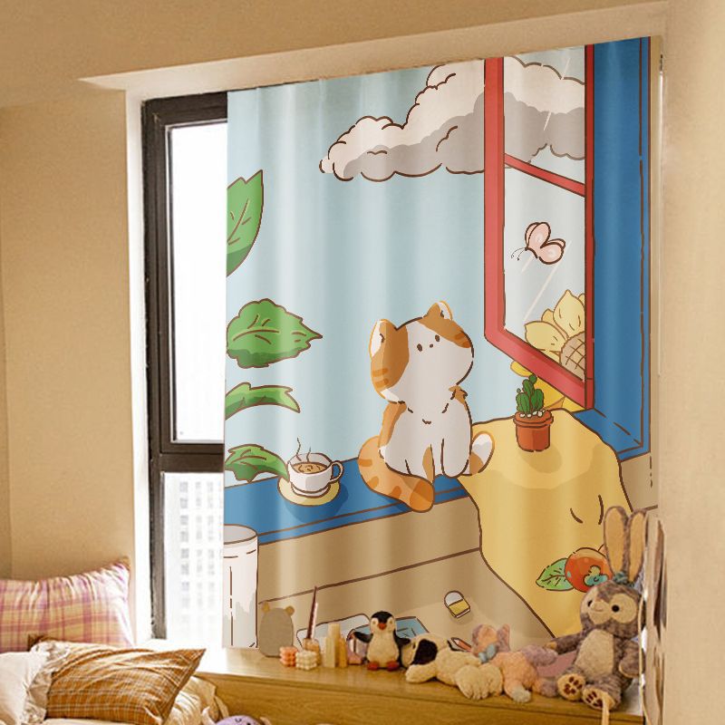 Children's Curtain Velcro Cartoon | Cabinet Curtain without Drilling