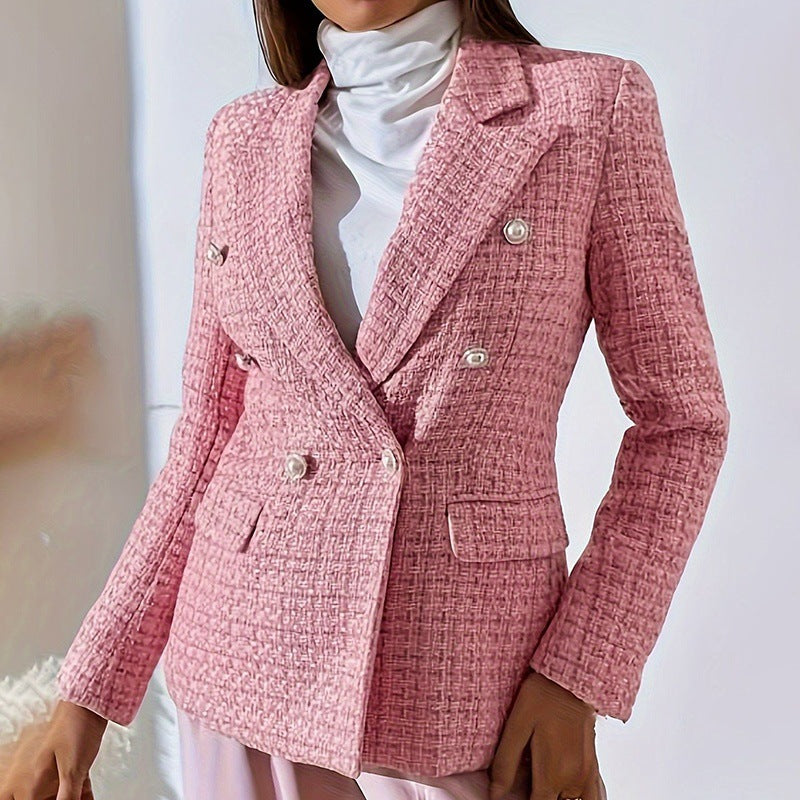 Eleganter Karierter Damen-Blazer – Tailliert & Zeitlos Stilvoll