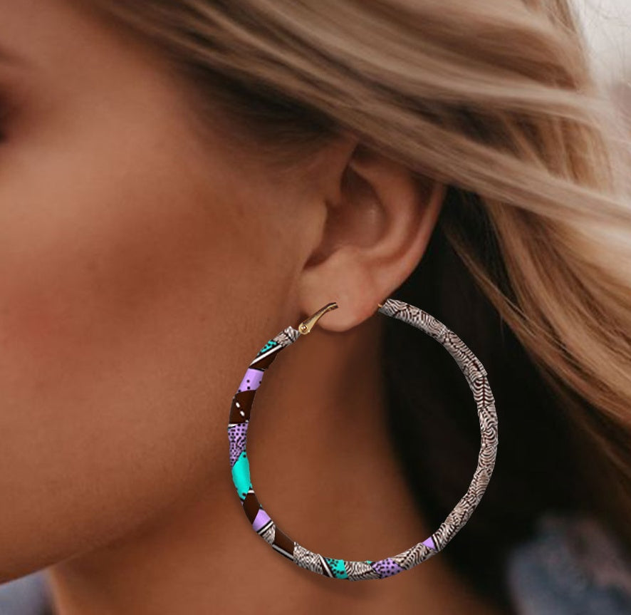 Ethno Print Ohrringe – Stilvolle Boho Statement Ohrhänger für Damen