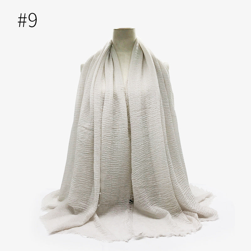 Damen Baumwoll Pashmina Schal | Weicher Fransen Hijab Stola
