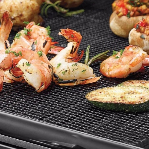 3-Piece Set BBQ Grill Mats Non-Stick - Reusable Grill Liners