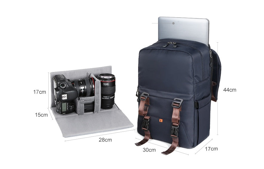 Professional Camera Backpack | Securely Padded for DSLR & Accessories