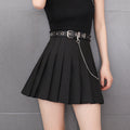 Punk Style Pleated Skirt - Trendy Streetwear Mini Skirt for Women
