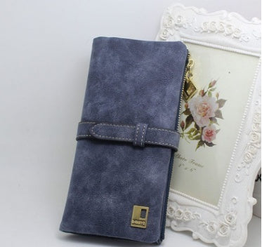 Women's Nubuck Leather Wallet | Elegant Zip Purse