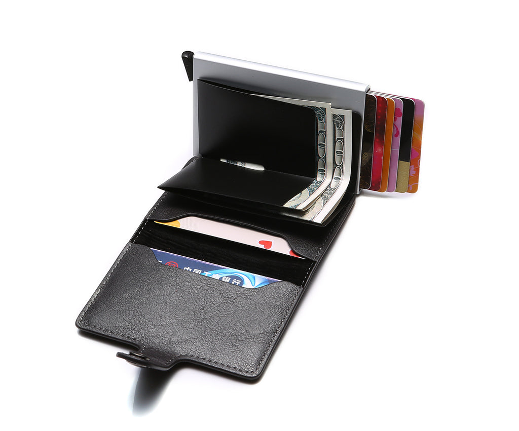 RFID Men's Wallet | Aluminum | Anti-theft Leather Wallet